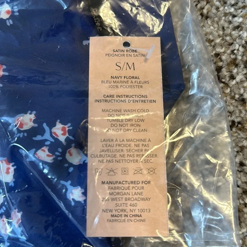 NWT Morgan Lane Satin Robe, S/M - Image 6