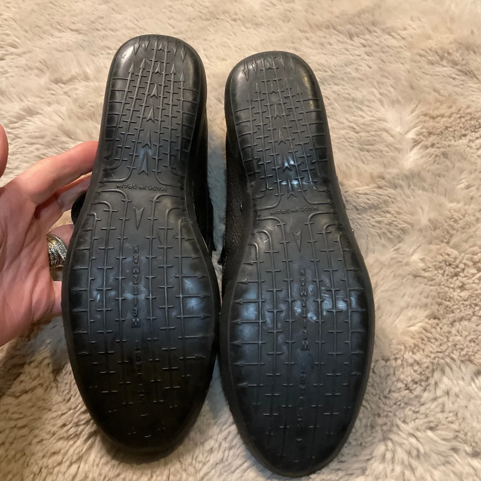 Stuart Weitzman Black Leather Studded Sneakers Size 9 Womens - Image 6