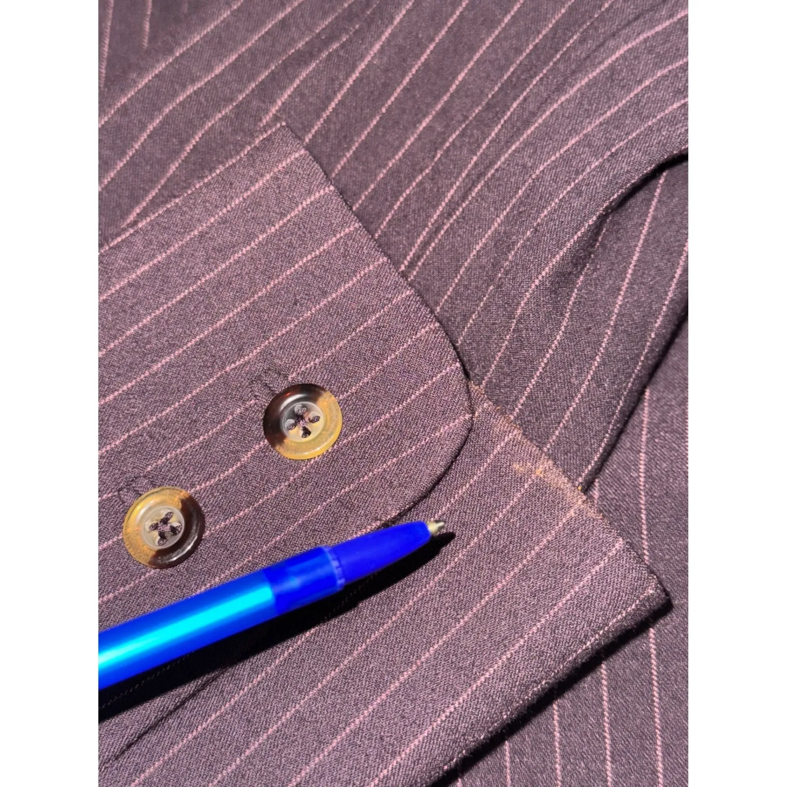 Phoebe Pinstripe Blazer Jacket Women 4 Three Button Fitted Career Academia - Image 16