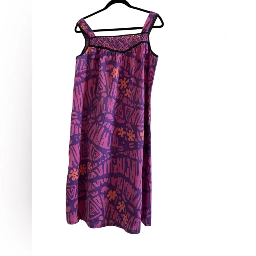 Purple Patterned Dress pocket women’s Size s/m - Image 2