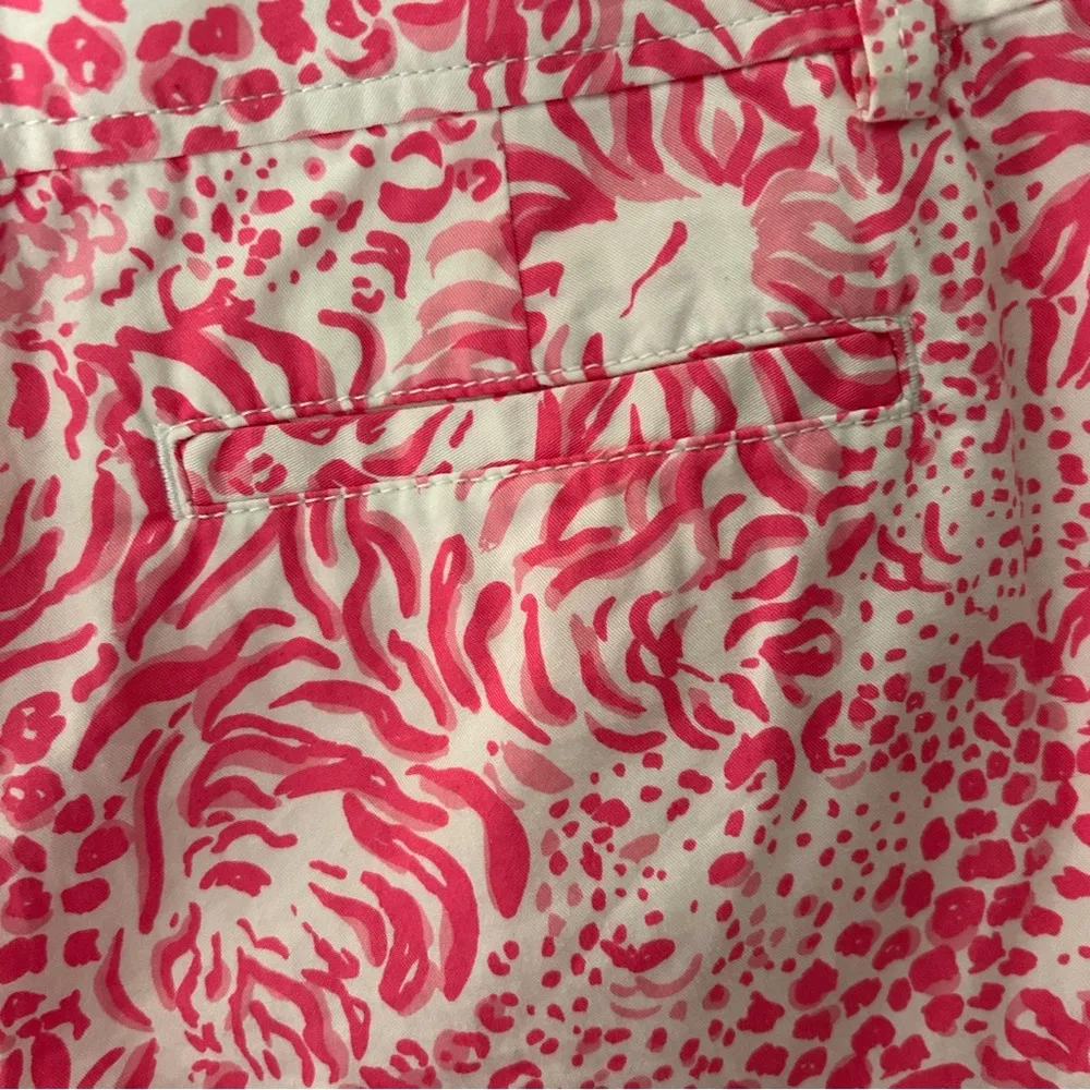 Lilly Pulitzer Callahan Get Spotted Pink Lion Cotton Shorts Z13 - Image 3