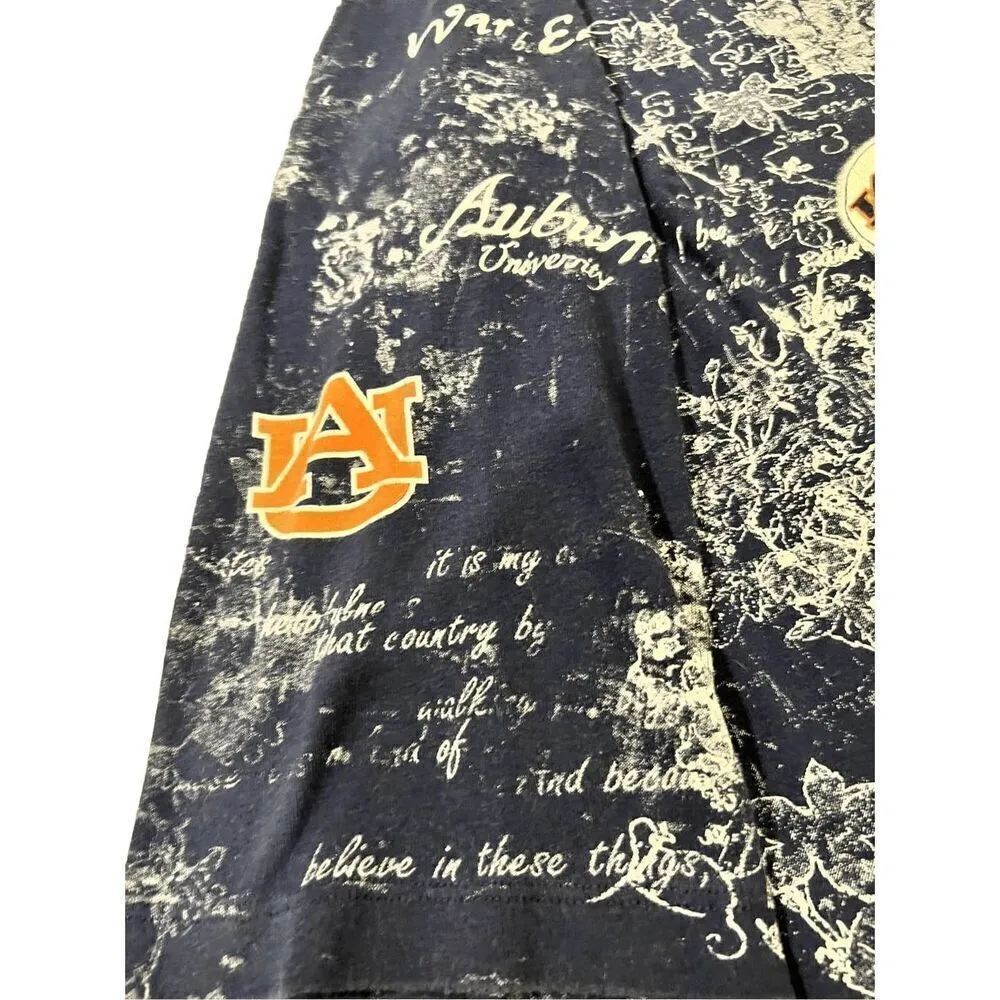 Auburn University Tigers T Shirt made in USA Blue Size 3X - Image 2