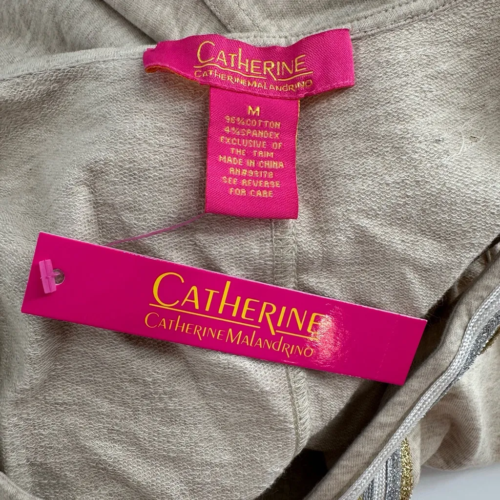 Catherine Malandrino French Terry Dress in Oatmeal Heather size Medium Cotton - Image 8