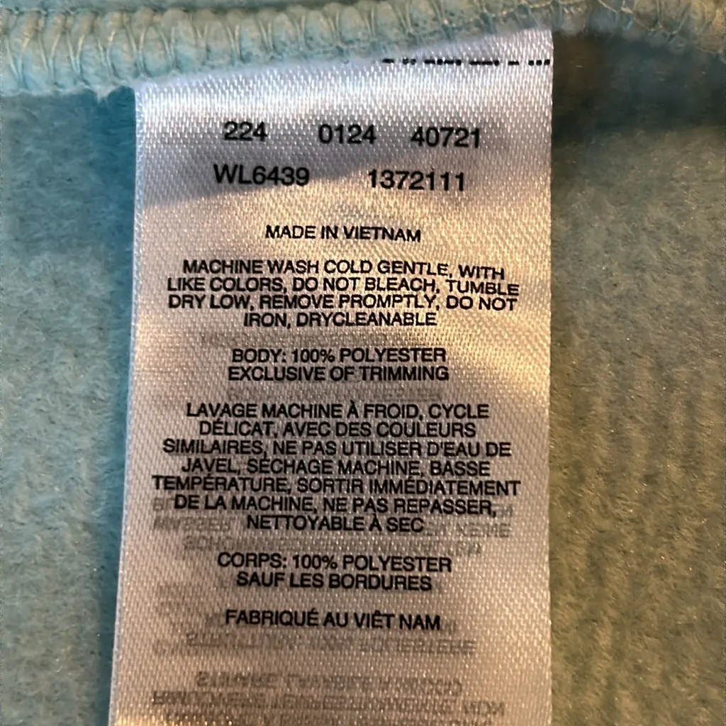 NWOT Columbia Blue/Teal Fleece Full Zip Jacket Size Small - Image 10