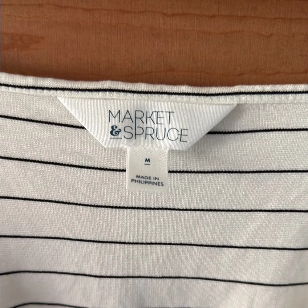 Market & Spruce Size Medium Women's Vinnea Faux Wrap Ponte Knit Top - Image 3