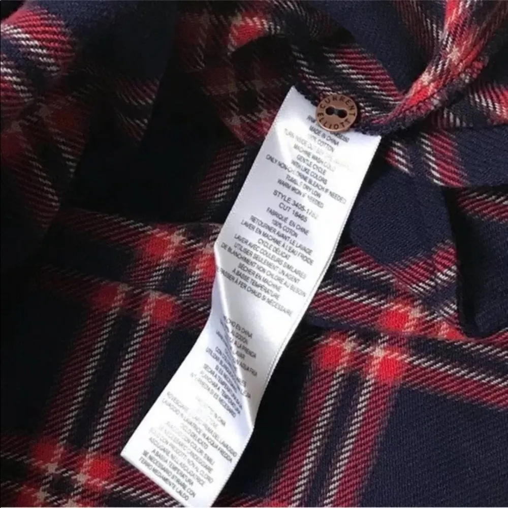 Current Elliott Tartan Plaid Dress size 2/4 Red Blue Drop Waist School Girl NWT - Image 6