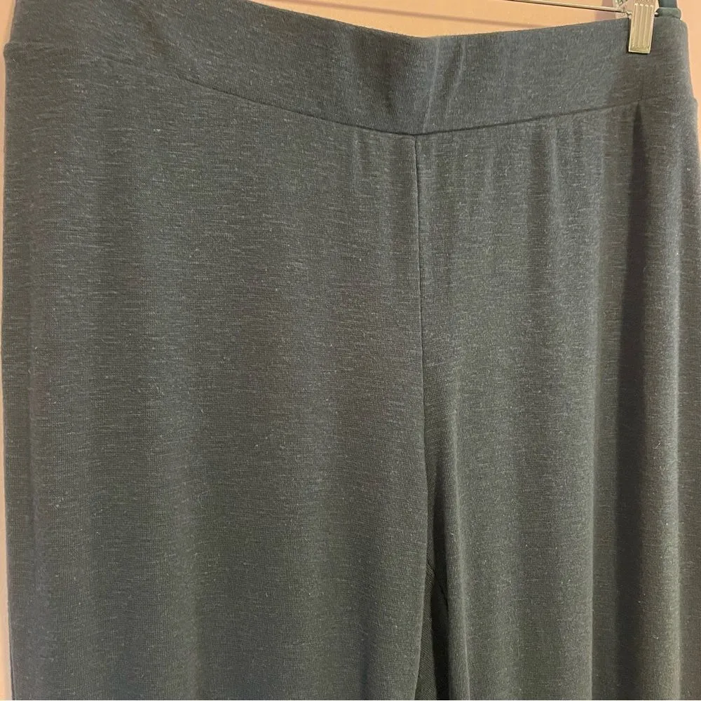 J Jill Linen Blend Pants Woven Knit Lagenlook Pull On Jeans Size Large - Image 2