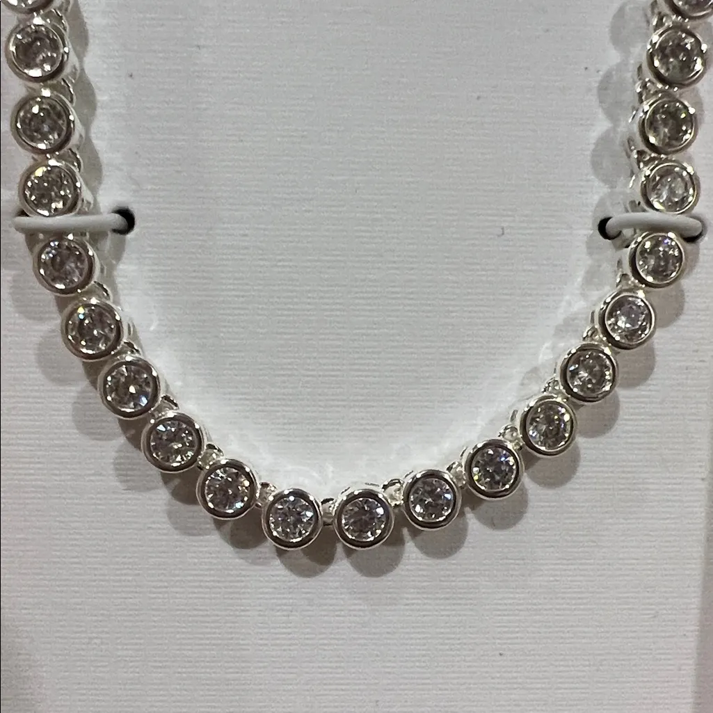 Camila Coelho | Silver Cubic Zirconia Choker Necklace - Image 3