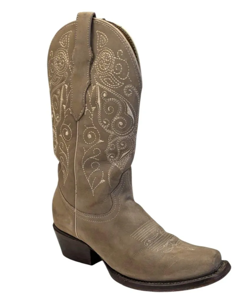 El General Rodeo Nubuck Boots EUC Size 8 S3858 Tan - Image 4