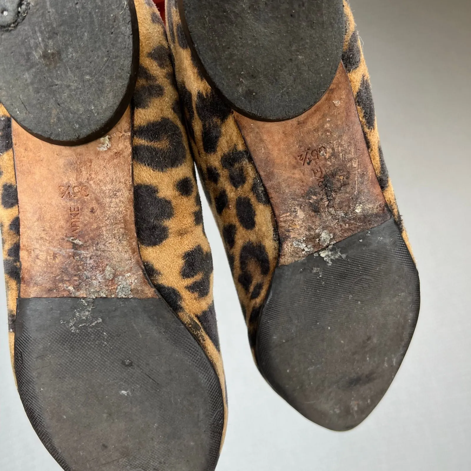 Marion Parke Leopard Print Pointed Toe Flats Women's Animal‎ Print Slip On Shoes Brown Size 5.5 - Image 5