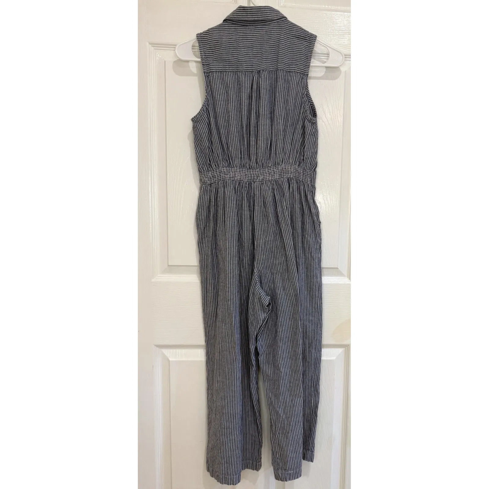 Japna MD Striped‎ Sleeveless Button Down Tie Waist Casual Dress - Image 5