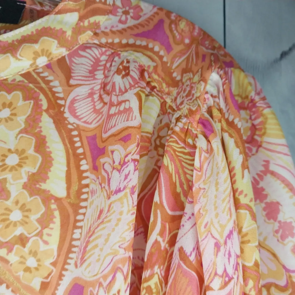 Vici Collection Maggie Floral Chiffon Button Up Shirt - Image 3