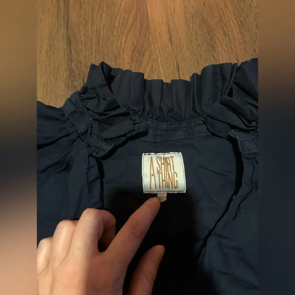 Navy Blue A SHIRT THING
PENELOPE CABO TOP
$248.00 cotton luxury winter casual Size undefined - Image 9