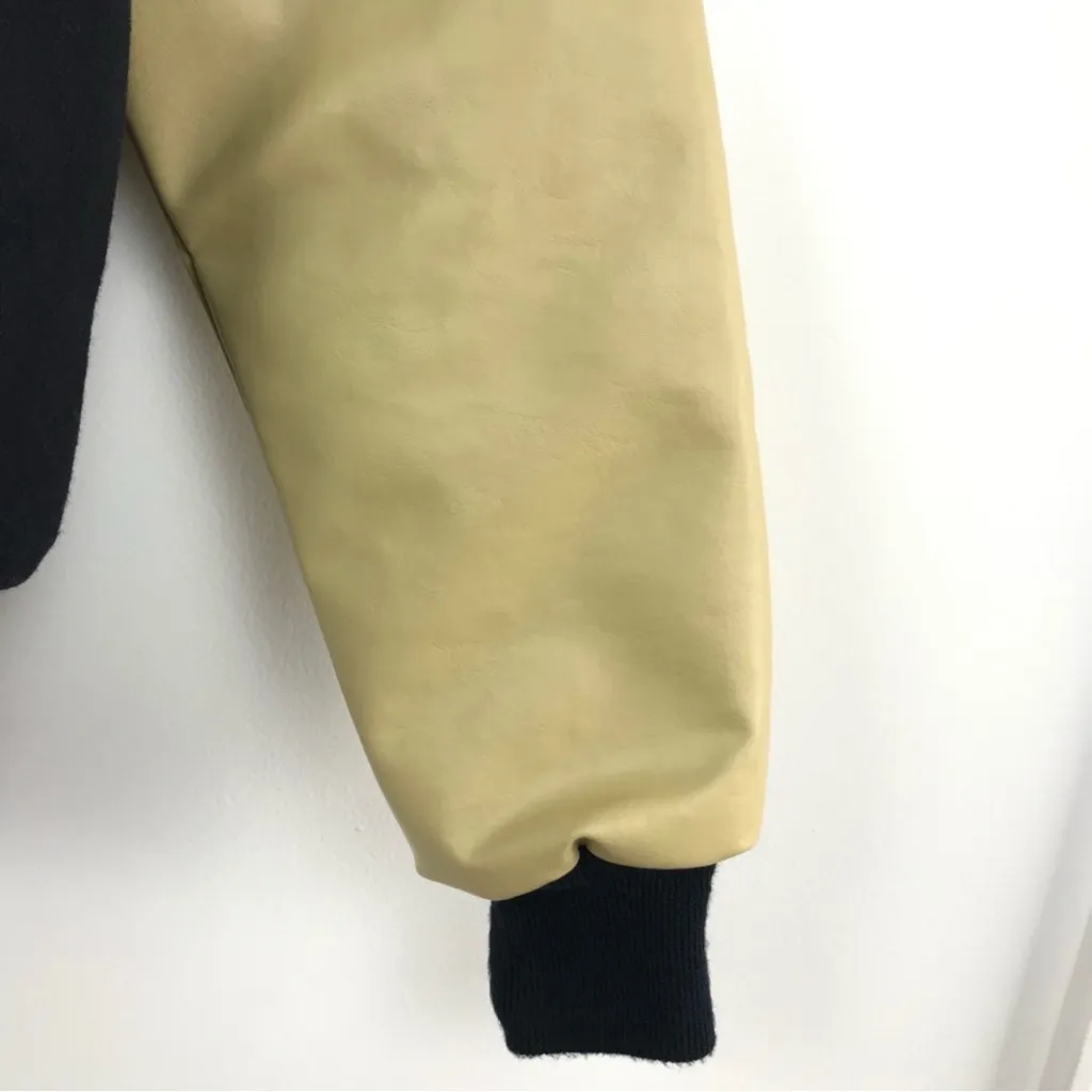 Holloway Unisex Letterman Virgin Wool Varsity Jacket Size S Vinyl Sleeves - Image 5