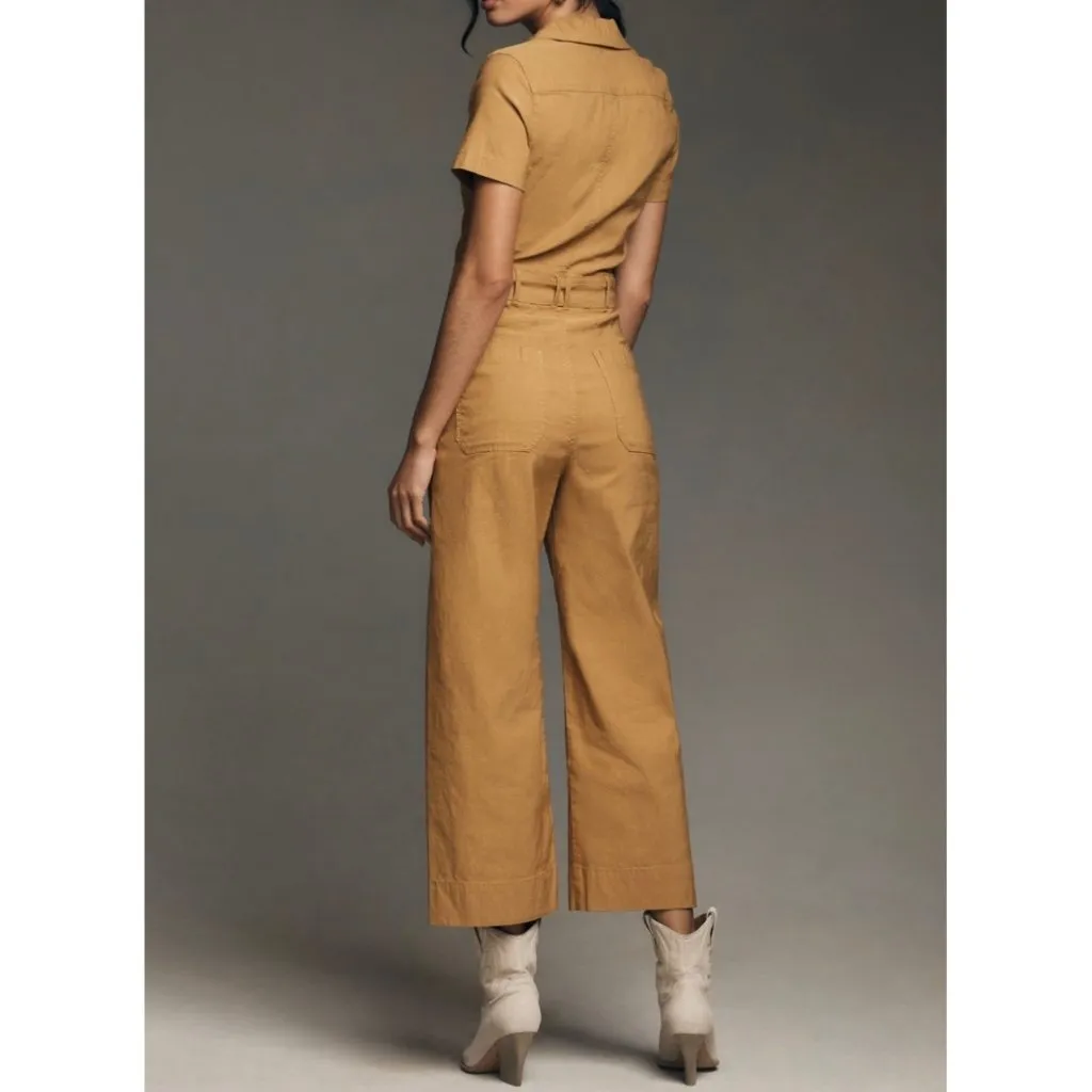 Maeve Anthropologie The Colette Weekend Jumpsuit Size 4 Honey - Image 2
