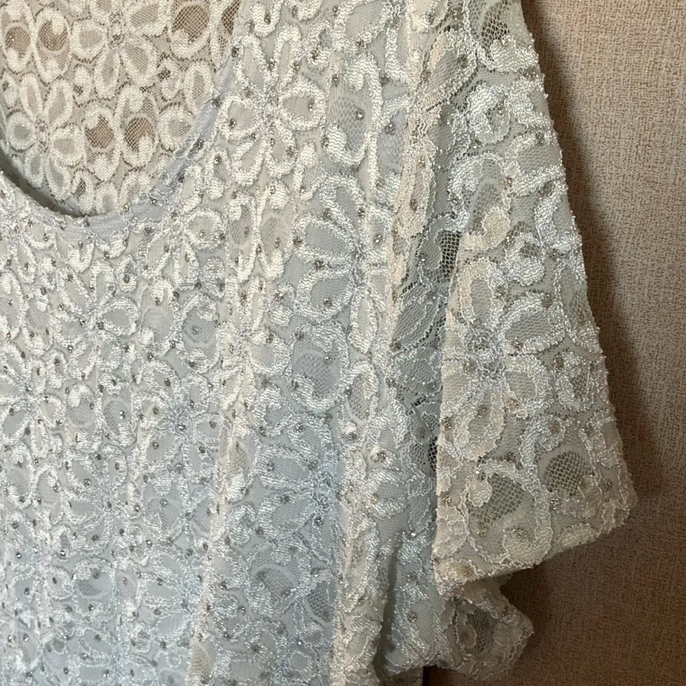 Brittney black Silver White Short Sleeve Blouse 3x - Image 10