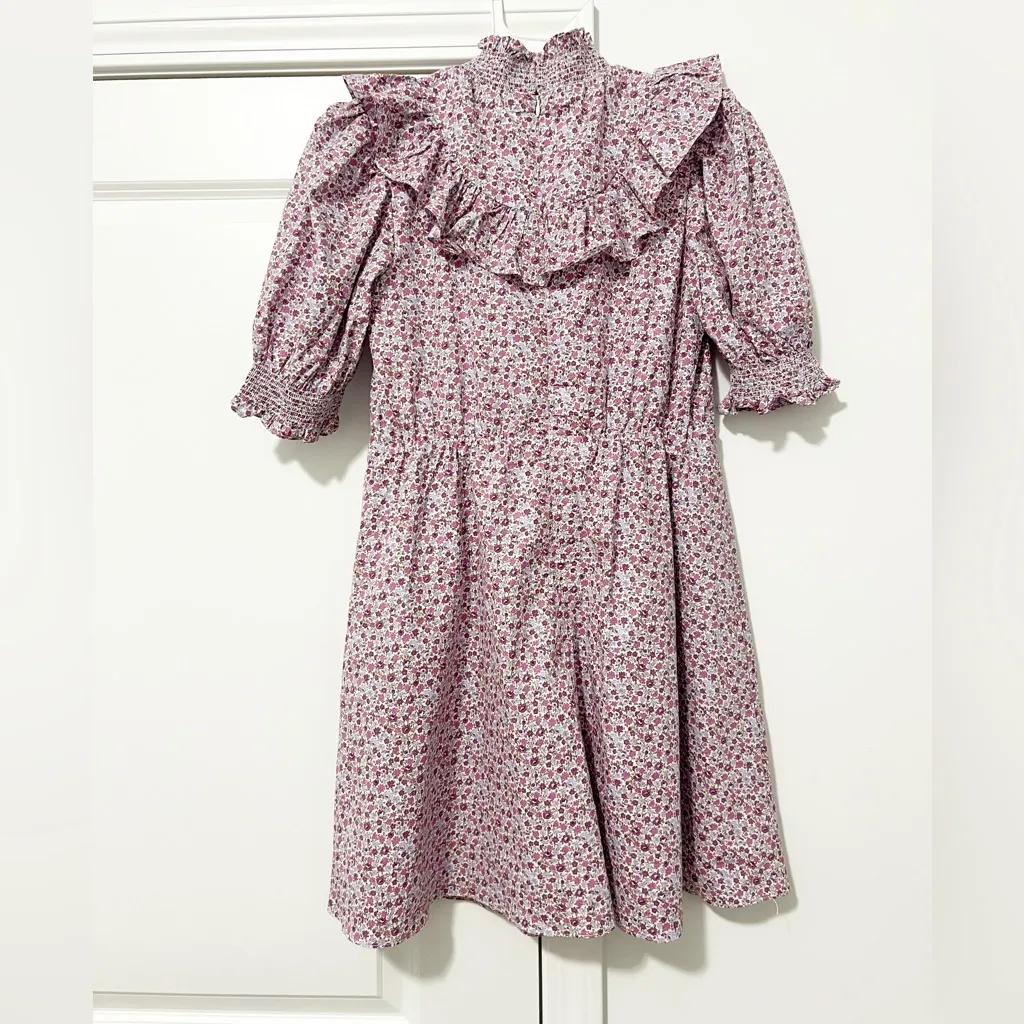 Tuckernuck Hyacinth House Purple Floral Periwinkle Mini Dress Size XS - Image 7