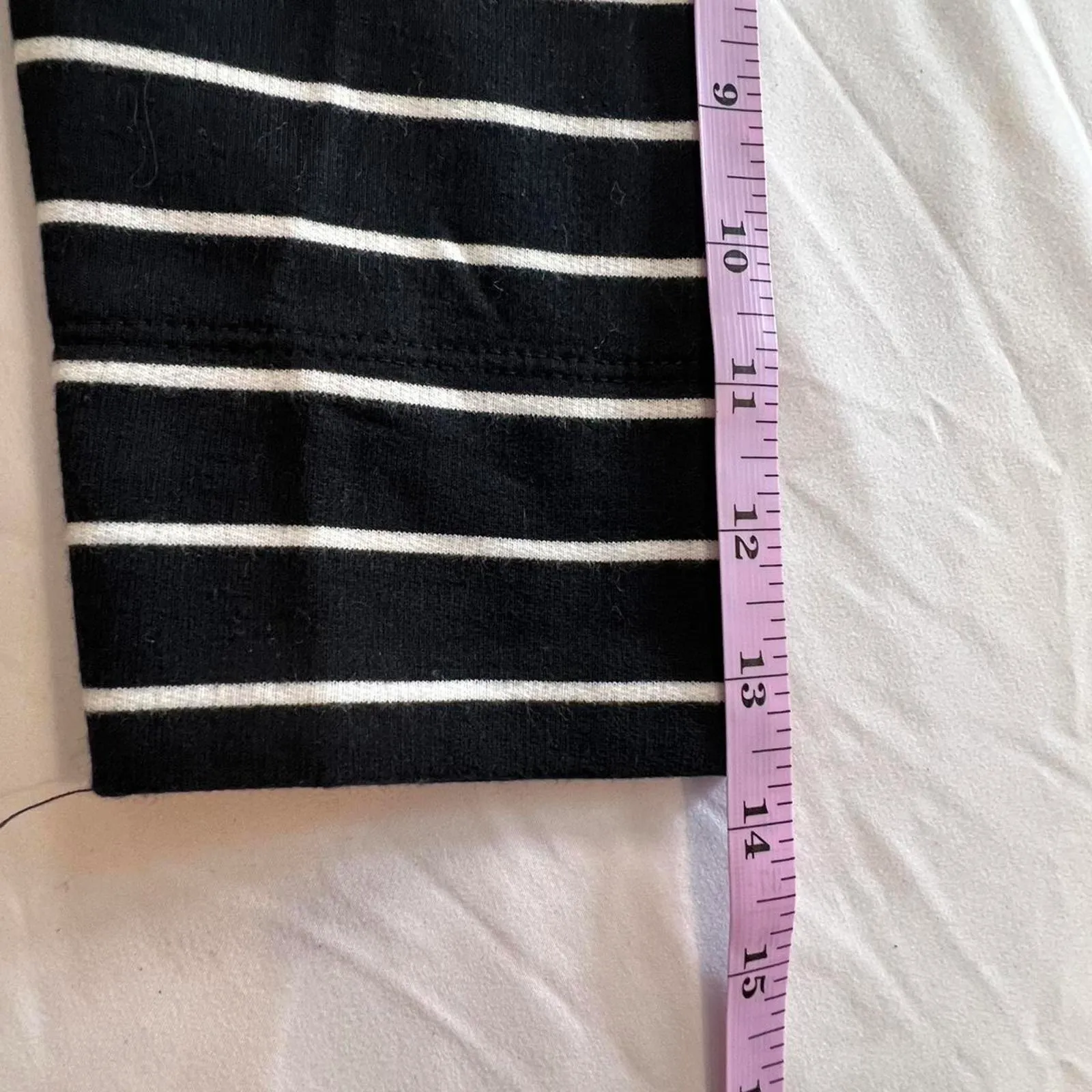Merona Black & White Striped Knit Dress – Size M - Image 7