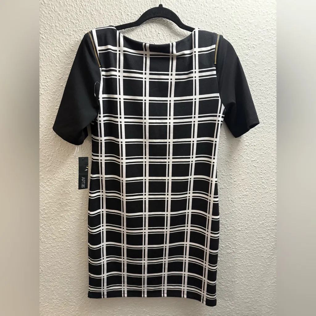 Apt. 9 Black and White Checkered Dress Size S - Image 4