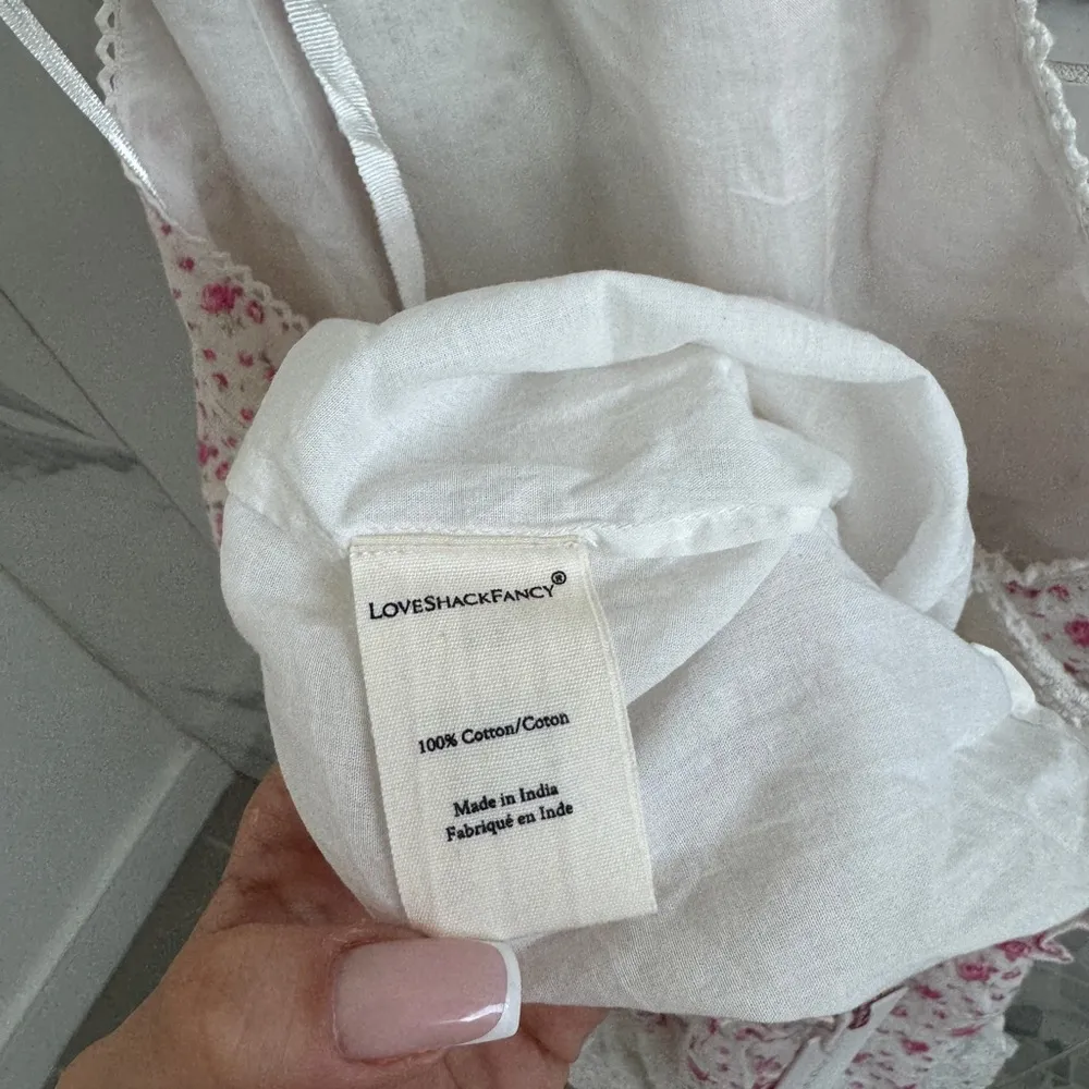 NWT LoveShackFancy Kesia halter dress in Poppy Pink - size M - lace floral girly - Image 9