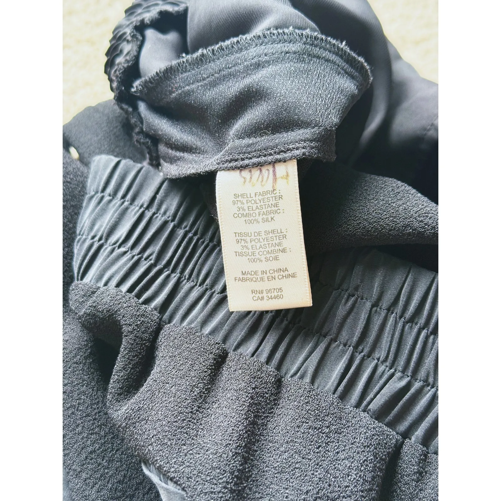 Rebecca Taylor Quiet Luxury Silk Pull-On Crepe Pant 4 Black Stretch Minimalist - Image 6