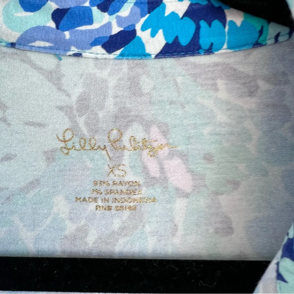 Lily Pulitzer Women's Ansley Polo Dress Turquoise Oasis Wave After Wave - Image 3