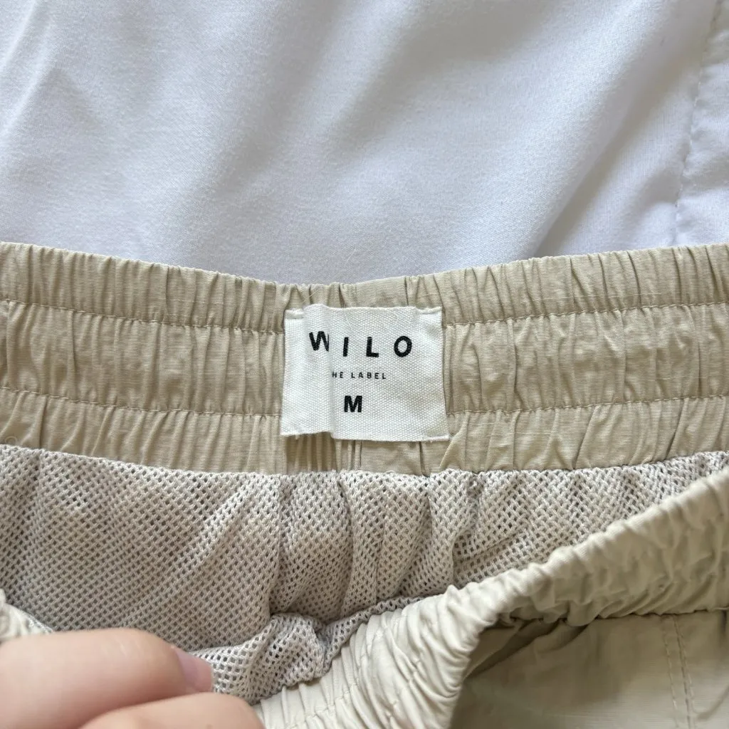 WILO The Label Womens Medium Parachute Style Pants Tan Neutral Streetwear Jogger - Image 4