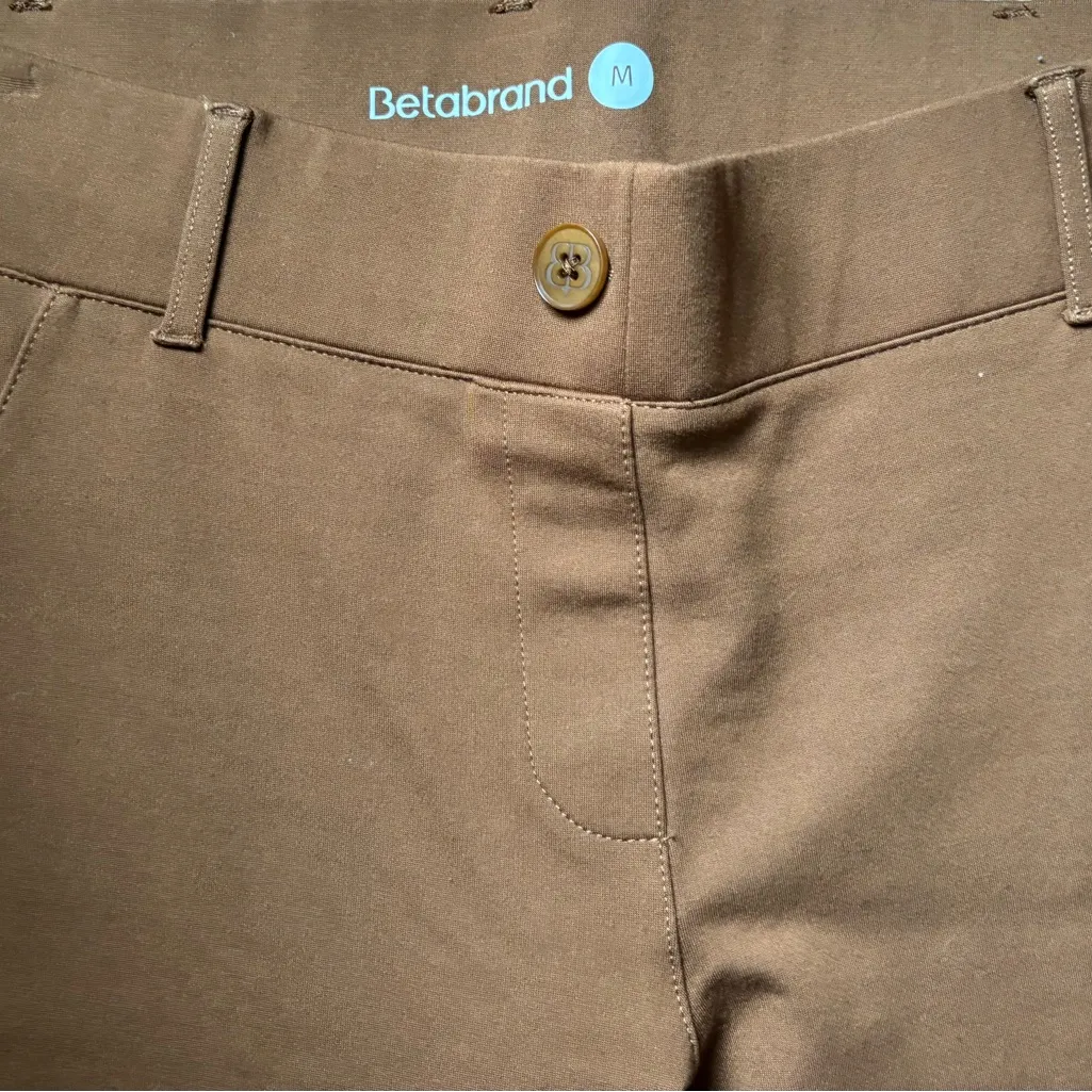 Classic Betabrand Two-Pocket DPYP Dress Yoga Pant Sz M Straight Stretch Nutmeg - Image 5