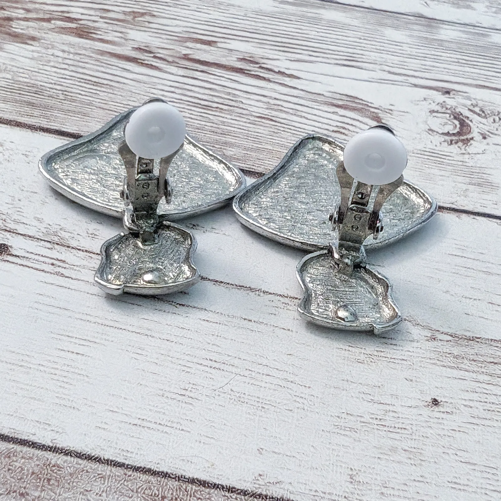 Vintage Clip On Earrings Zebra Print Dangle - Image 6