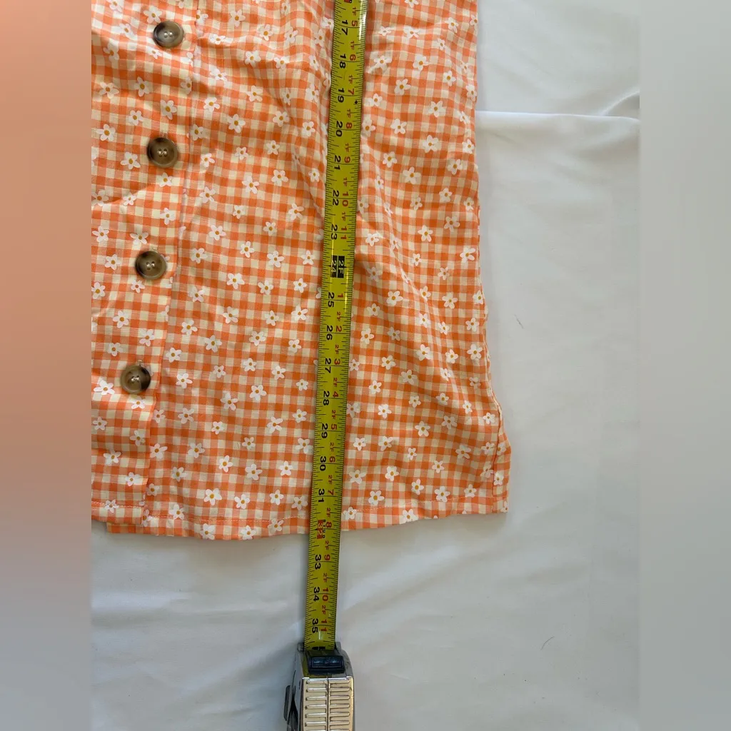 Pink Lilly checkered floral size small sundress - Image 5