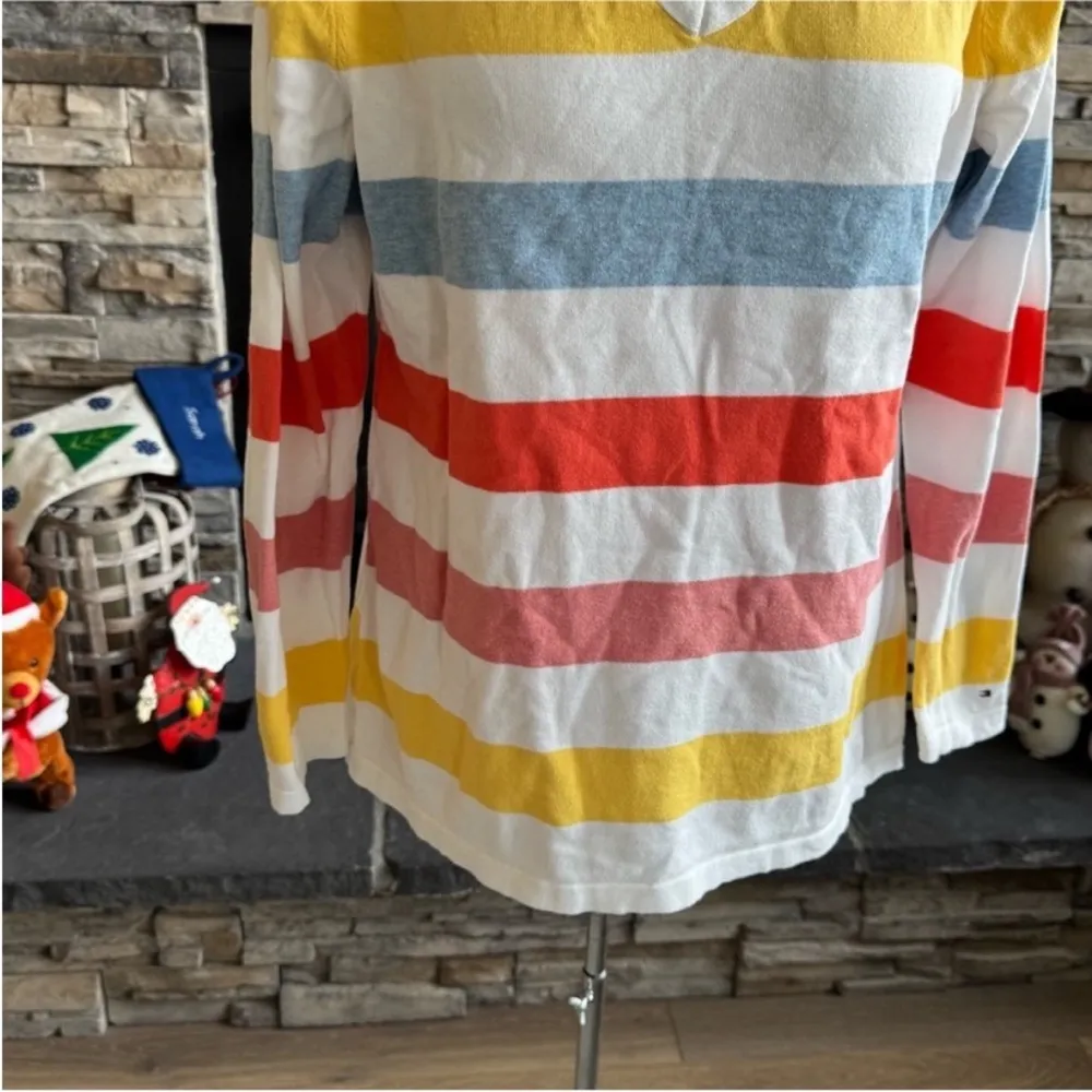 Tommy Hilfiger Stripe V-Neck Sweater - Image 10