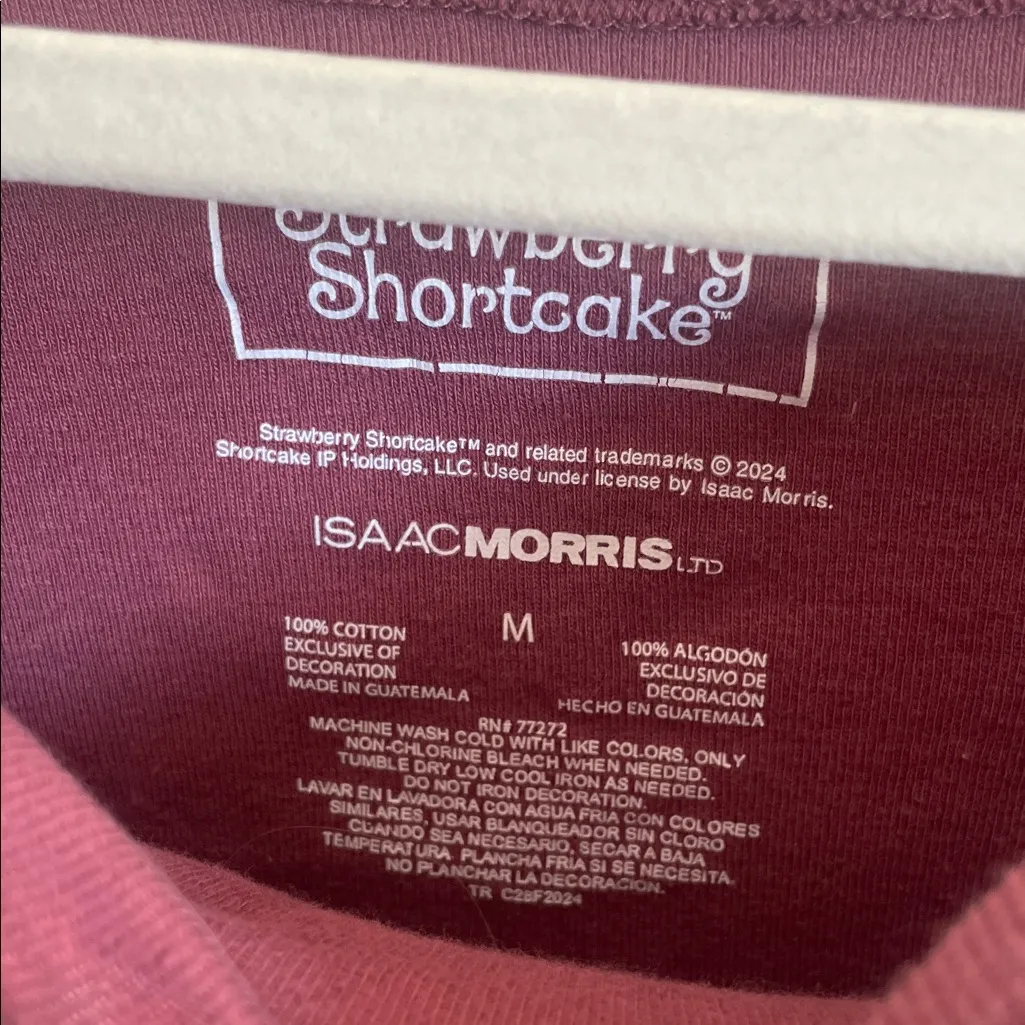 Strawberry Shortcake Graphic Long Sleeve Pink Size M - Image 5