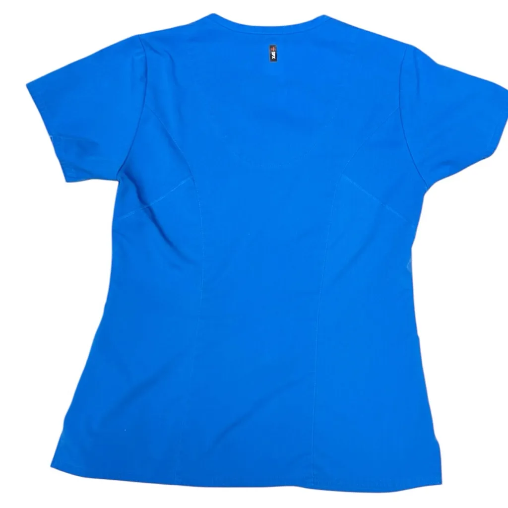 Grey’s Anatomy by Barco Spandex Stretch Kim V-Neck Scrub Top Women’s Small Royal - Image 4