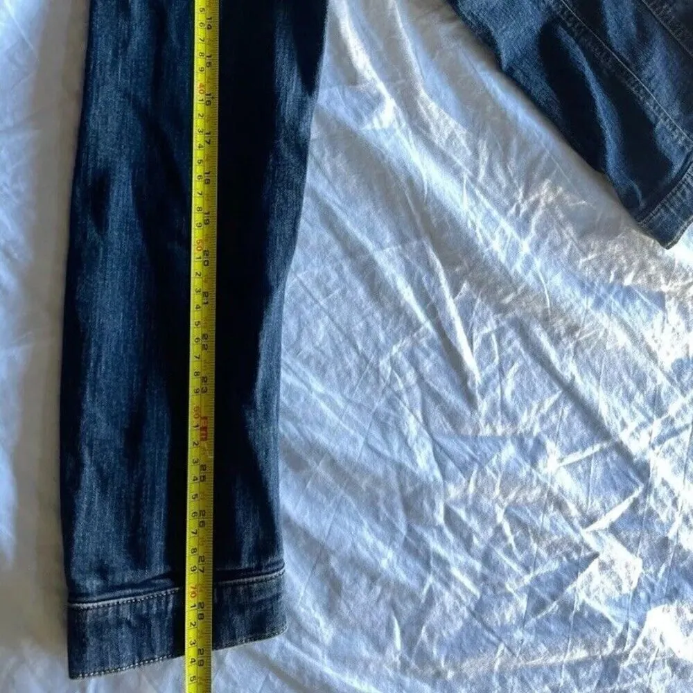 Vintage Miss Sixty Denim Jacket Women’s Sz Large Blue Distressed Made In Italy - Image 7