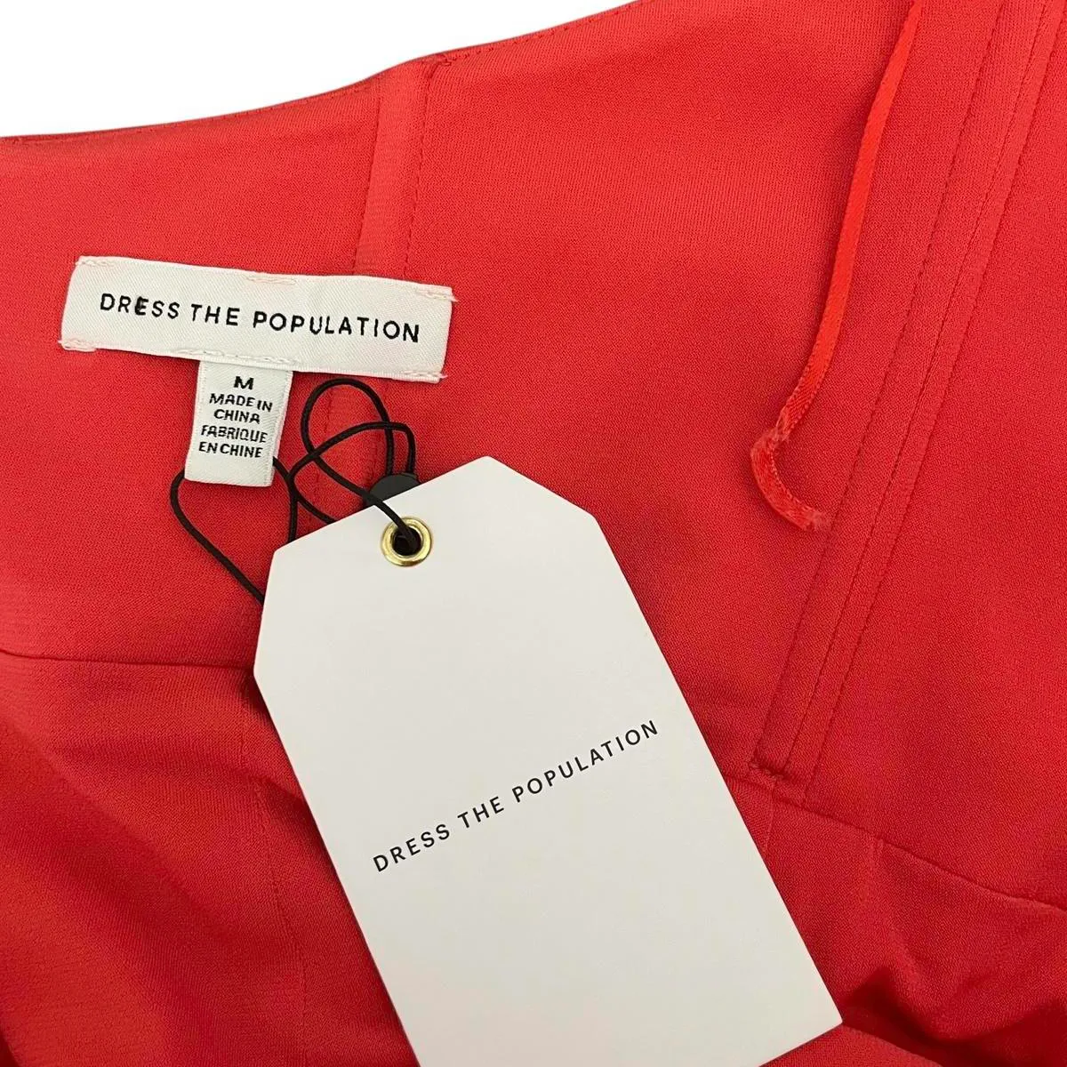 Dress The Population Oaklyn Mini Dress Halter Poppy Red Women's Size Medium NWT - Image 6