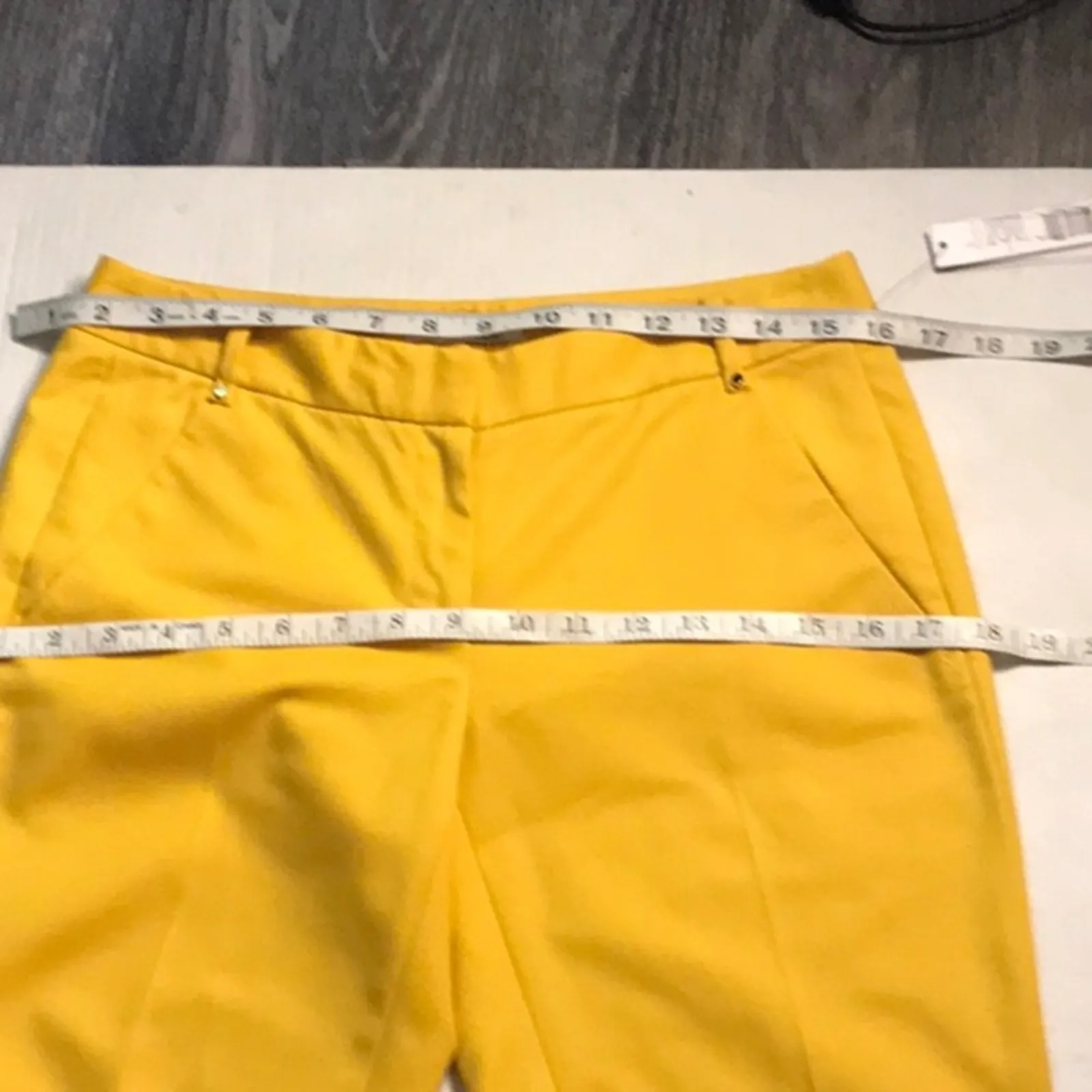 T Tahari Sunflower Straight Crop Trouser 2 NEW Preppy Rainbow Dopamine Classic - Image 6