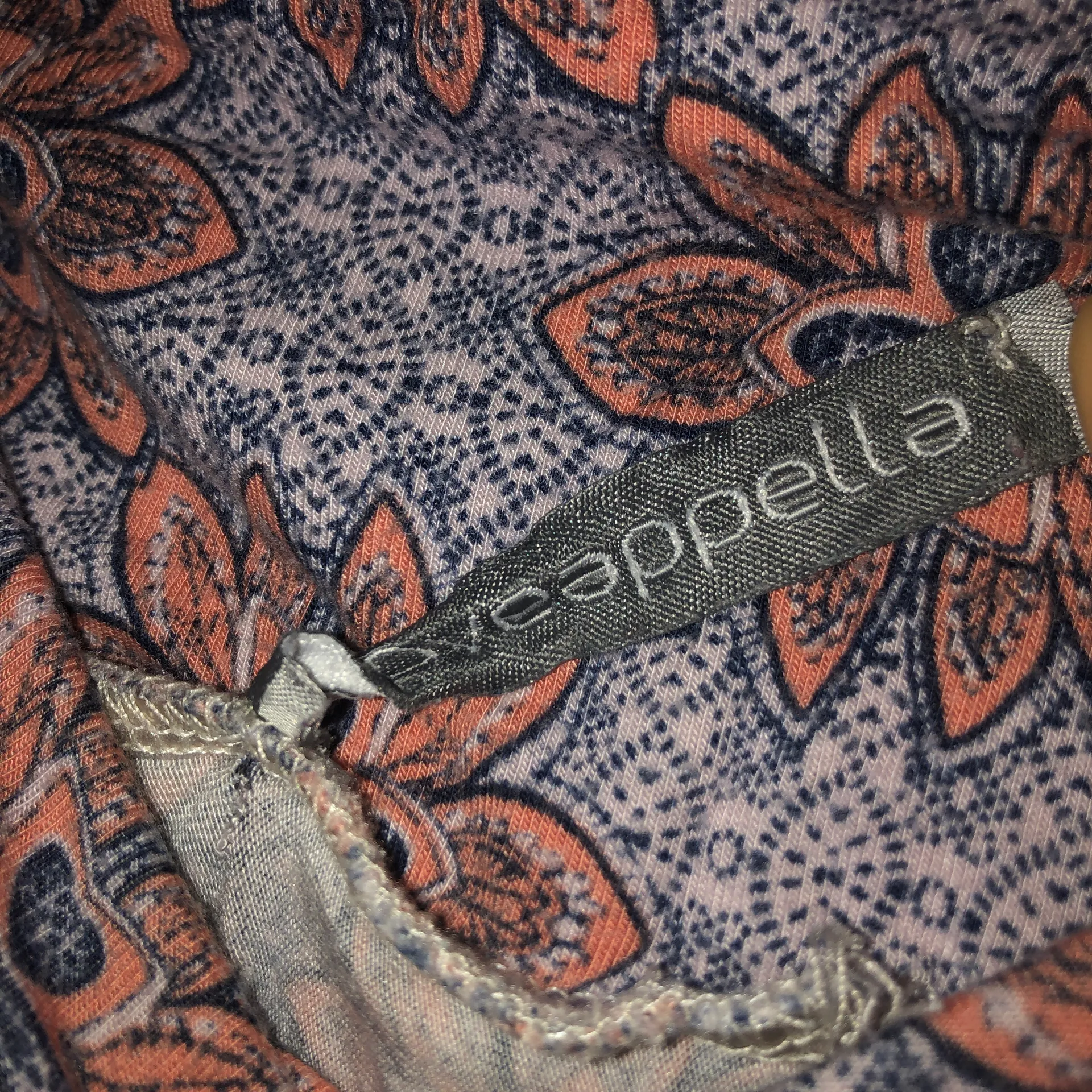 Loveappella Orange & Blue Floral High Waisted Long Skirt - Image 4