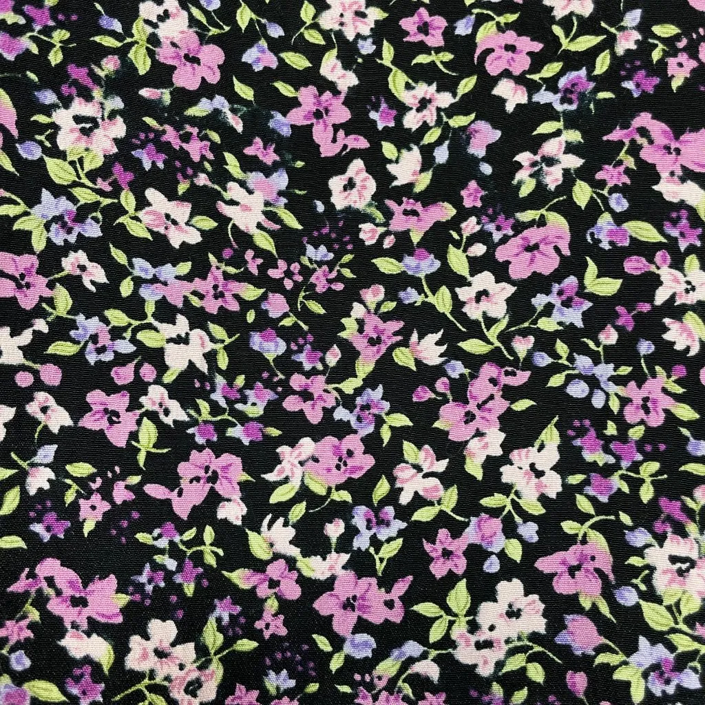 Vintage 90s Floral Dress Deadstock Black Purple Sleeveless Size Large Women Maxi - Image 12