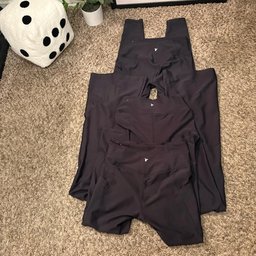 Old Navy Black High-Rise Leggings Bundle - Image 2