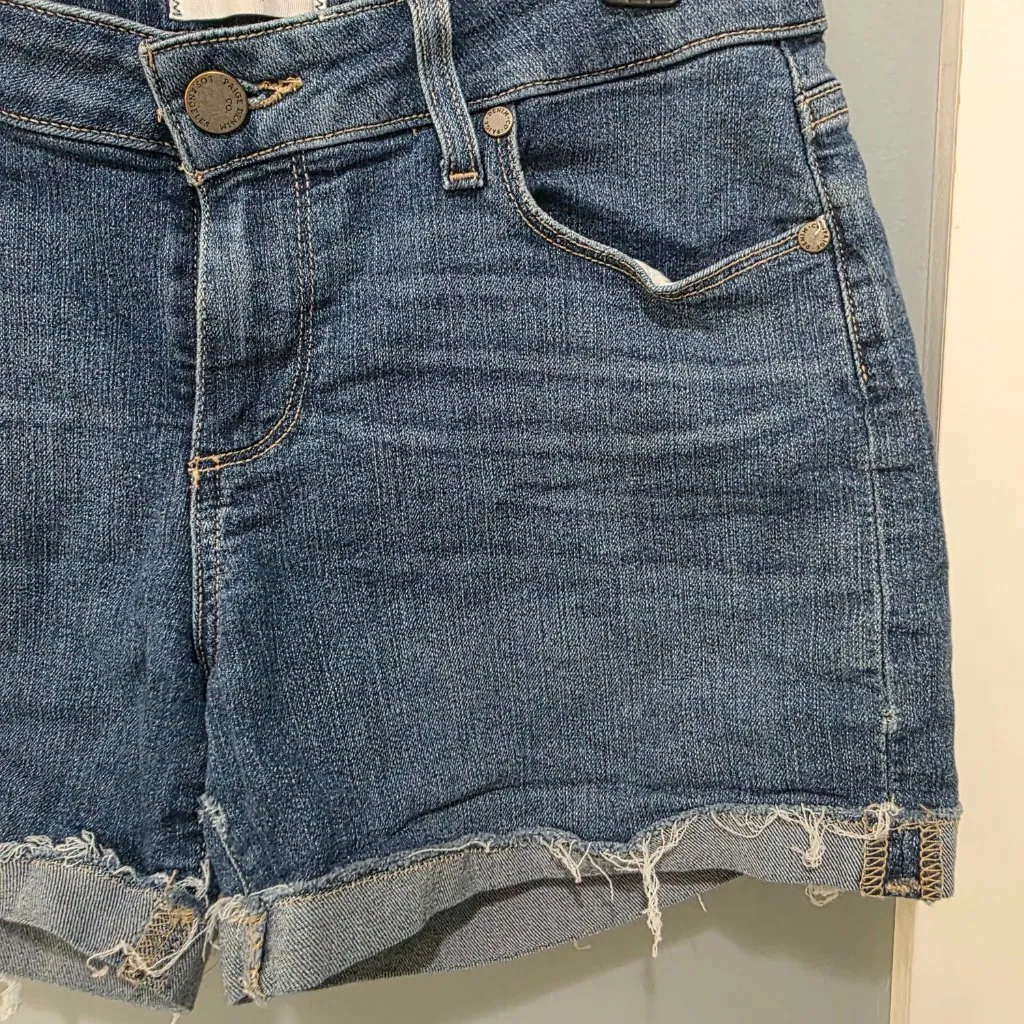Paige Denim Cutoff Jean Shorts – Size 25, Blue, Distressed Raw Hem - Image 4