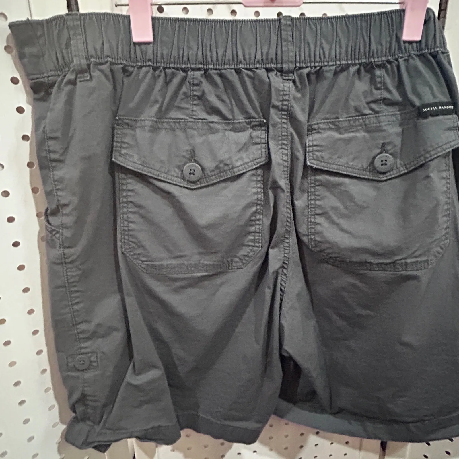 Social Standard by Sanctuary Cargo Shorts Gray Elastic Waist Pockets Size XXL - Image 8
