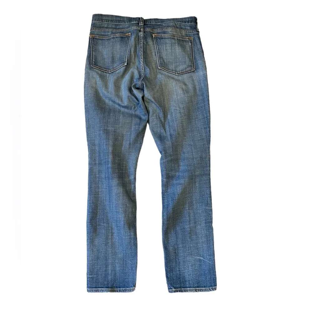 JCREW BLUE DENIM STRETCH SKINNY LEG MID RISE ACID WASH JEANS 30 - Image 3