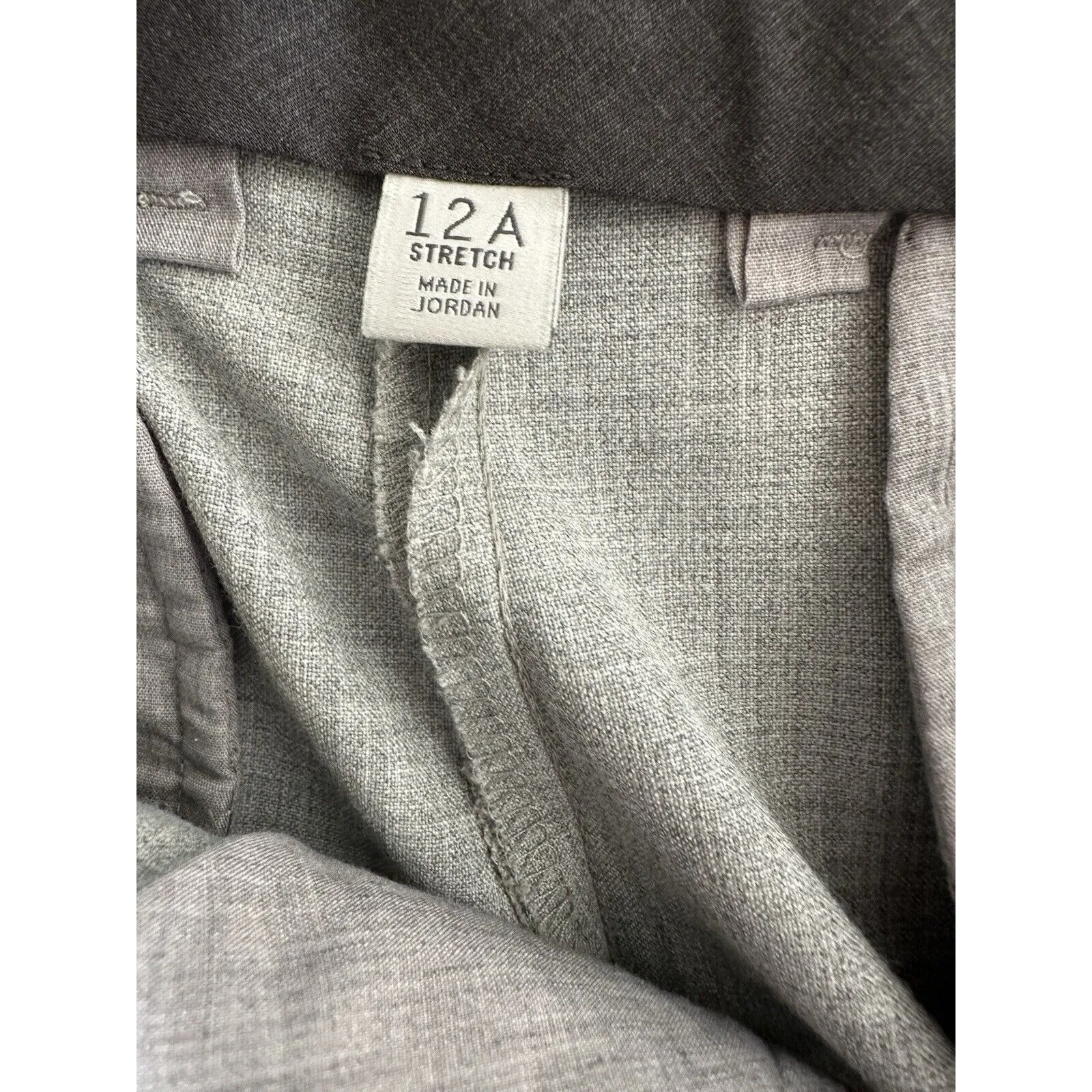 Gap True Straight Heather Gray Stretch Dress Pants Size 12A - Image 5