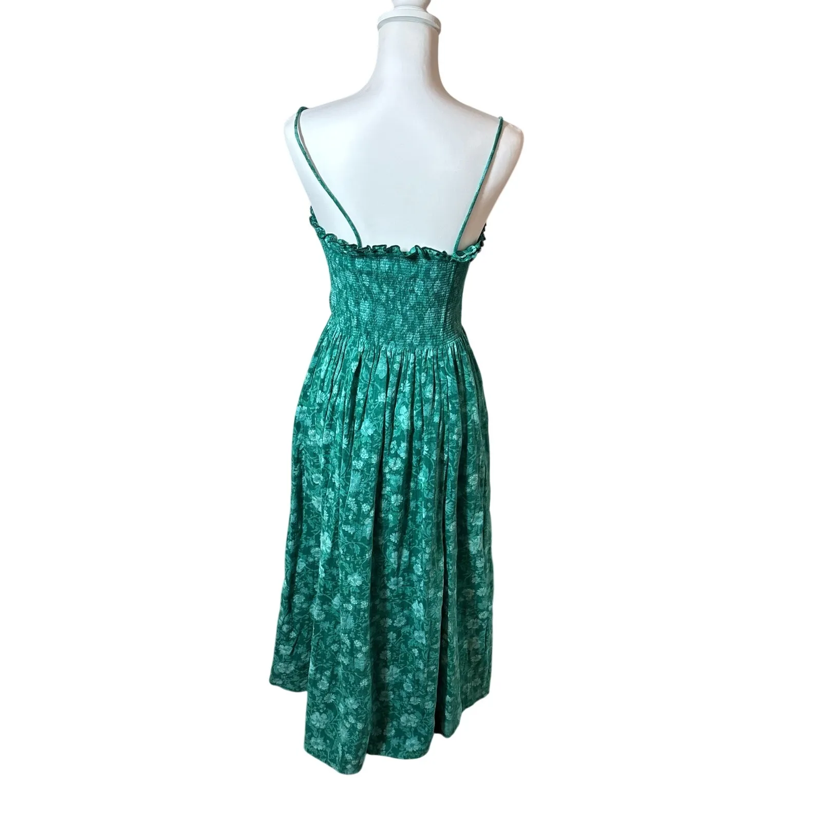 NWT Free People Sweet Nothings Midi Dress Green Forest Combo - Image 6
