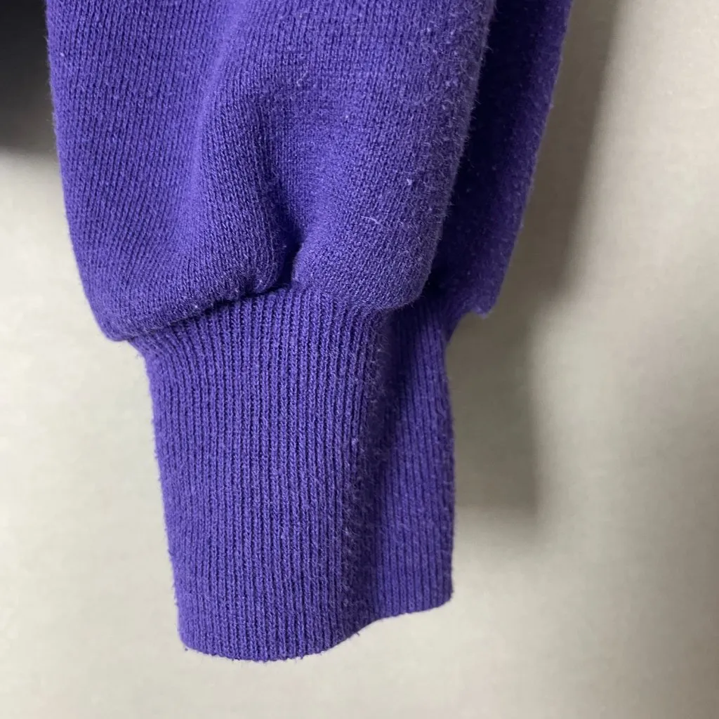 Vintage 90s Sweatshirt Seashells Glitter Gold Ocean Women Size Large‎ Purple Top - Image 11