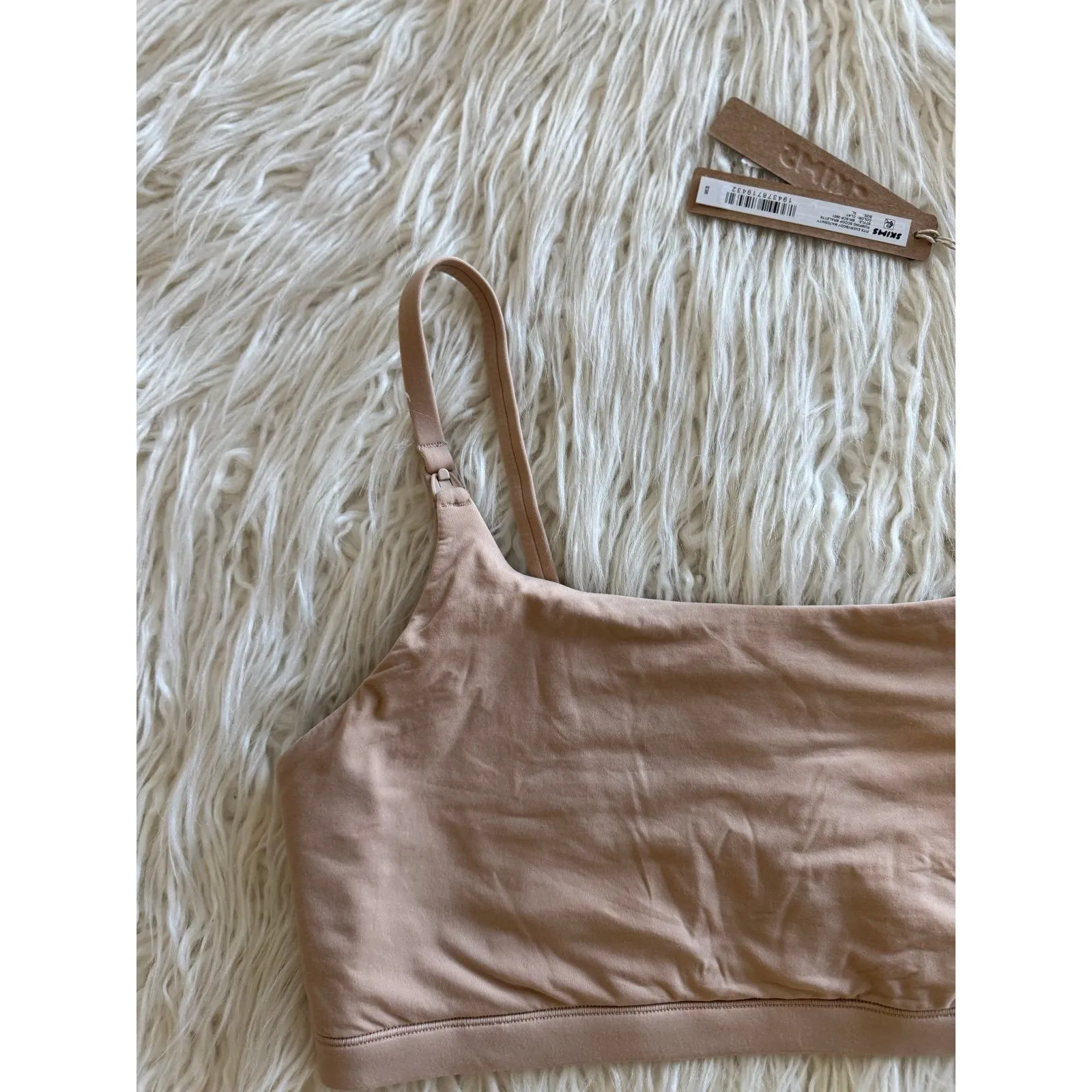Skims Fits Everybody Maternity Pumping Scoop Bralette Clay Size XL - Image 7