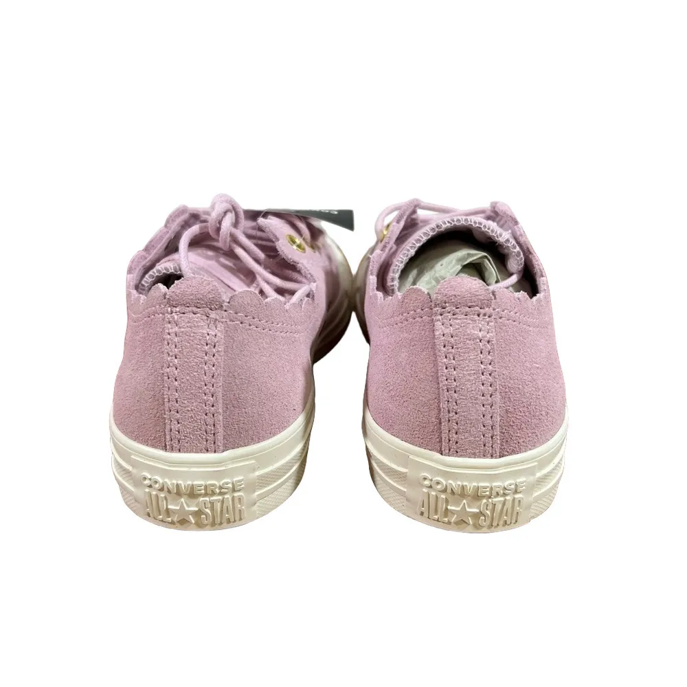 Converse CTAS Ox Frilly Thrills Pink Suede Lace Up Women's Sneaker #B1126 - Image 5