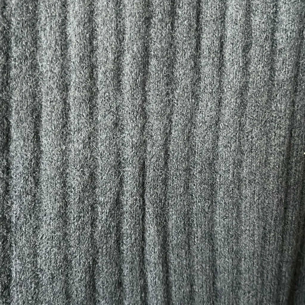 Zara Women's Dark Gray‎ Ribbed Midi Sheath Dress Long Sleeves Turtleneck Small - Image 8