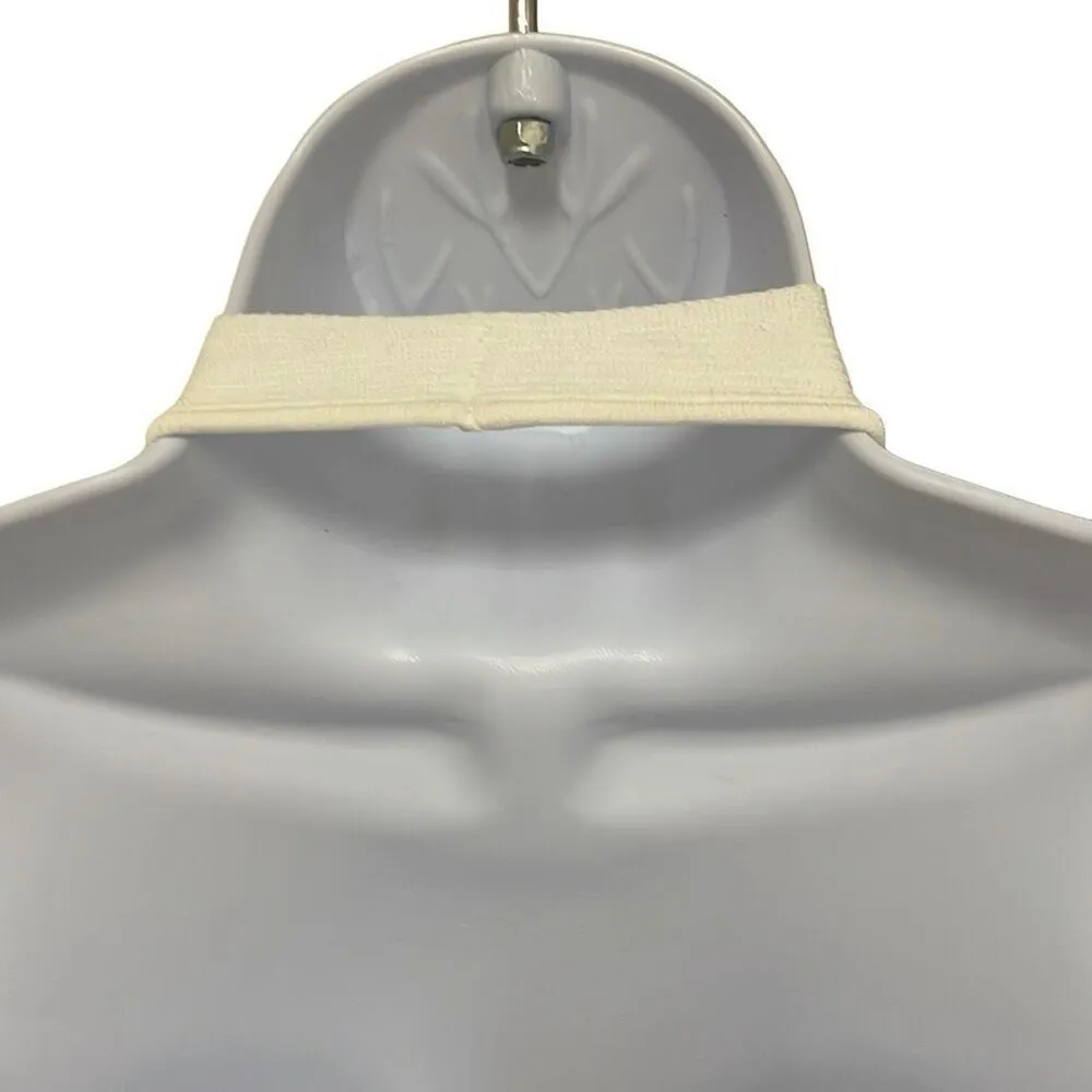 Minkpink White Halter Cross Over Tank Top Ribbed Cutout Medium NWT Coastal Sexy - Image 5