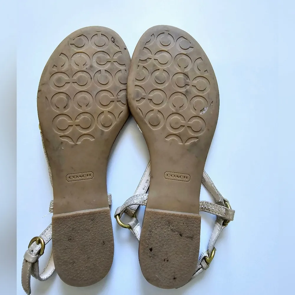 Coach Rue Leather Sandals size 7.5B - Image 6